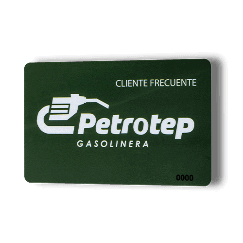 Tarjeta plástica para gasolinera con código QR y acabado mate para control de flotillas y carga de combustible